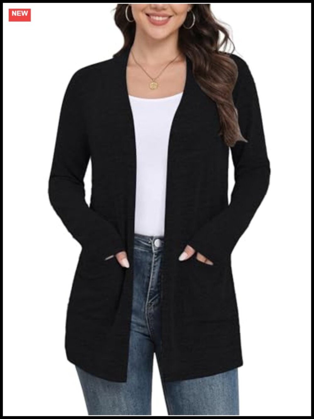 Lightweight Long Sleeve Cardigan with Pockets
